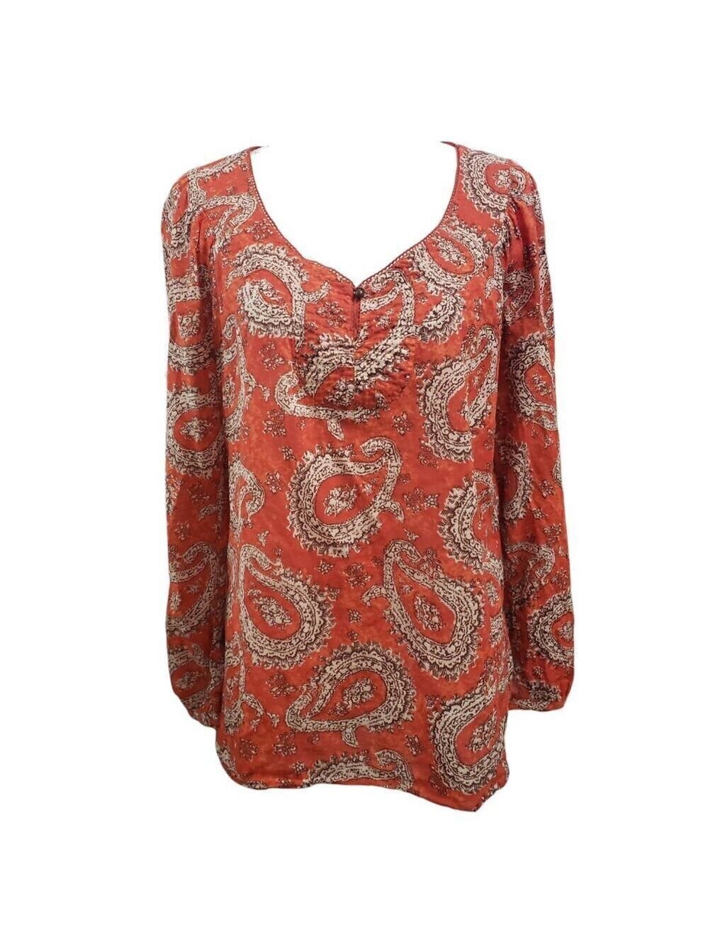Banana Republic Womens Long Sleeve Printed Blouse Medium